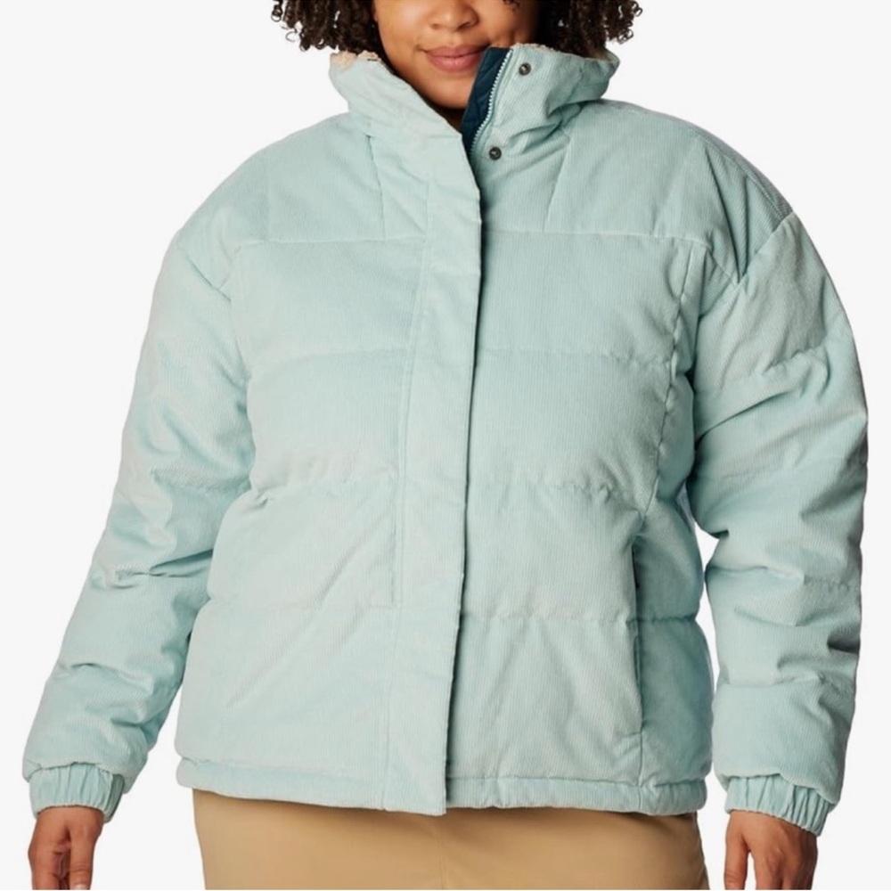 Columbia Ruby Falls Novelty Jacket Aqua Haze Corduroy Size 2X
